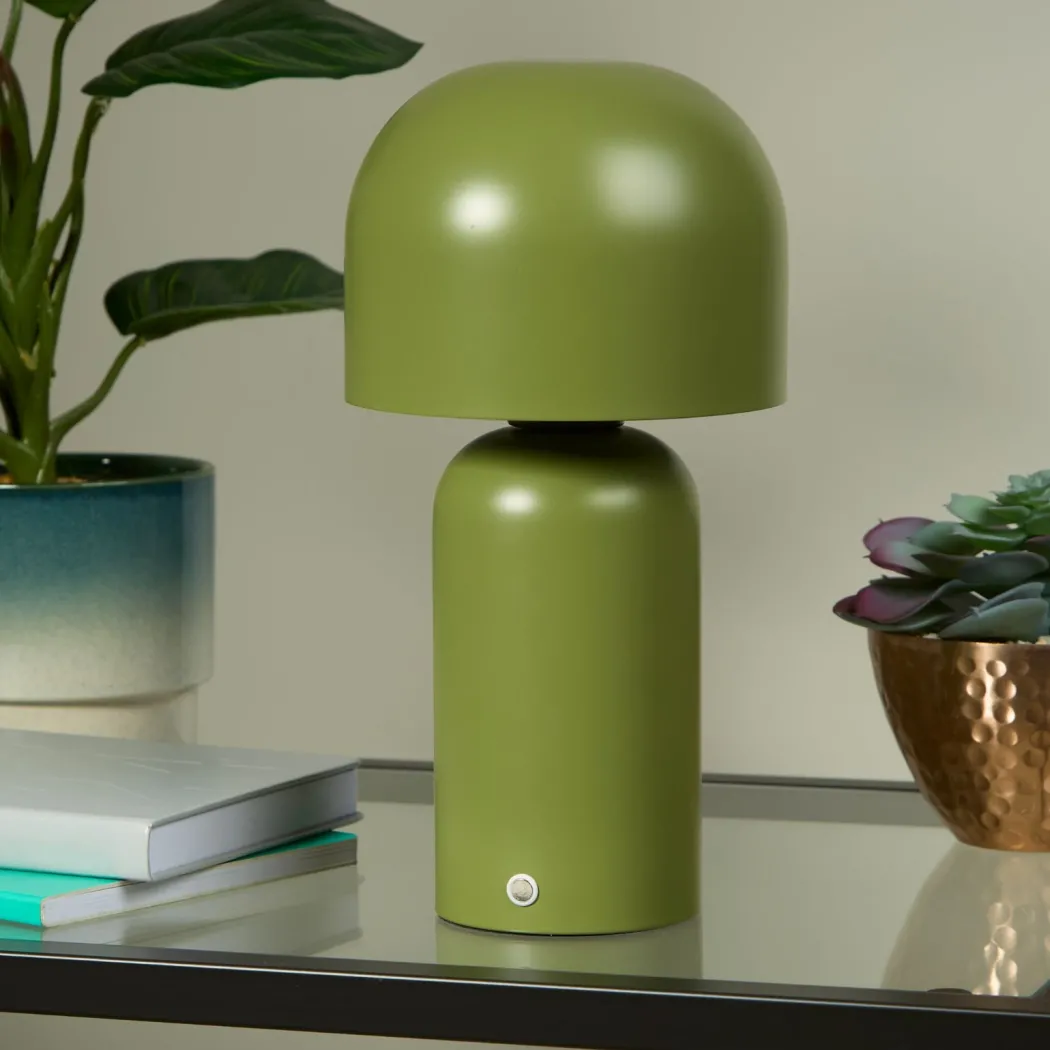 Tina Olive Green LED Rechargeable Touch Table Lamp