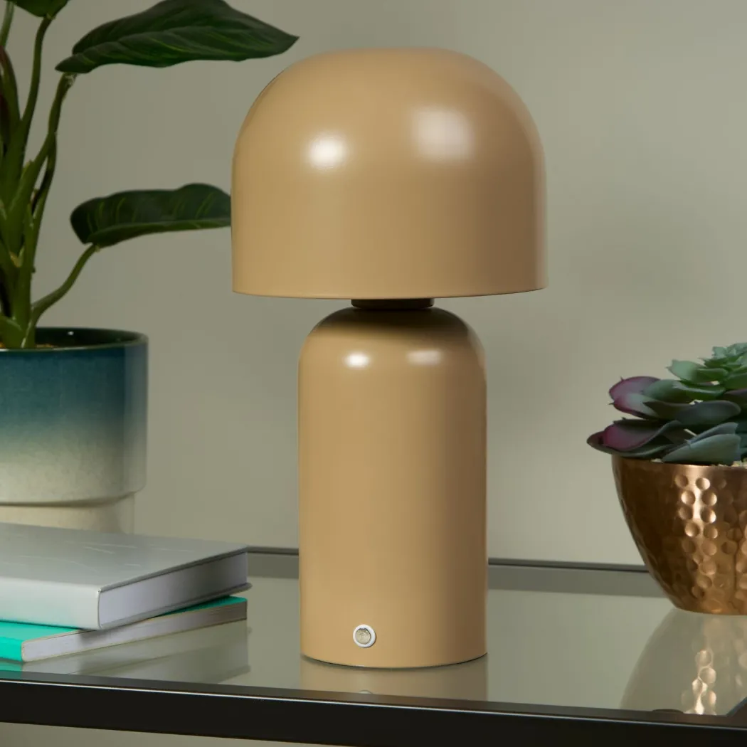 Tina Taupe LED Rechargeable Touch Table Lamp
