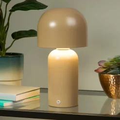 Tina Taupe LED Rechargeable Touch Table Lamp