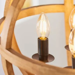 Toba 4-Light Wood Pendant Ceiling Light