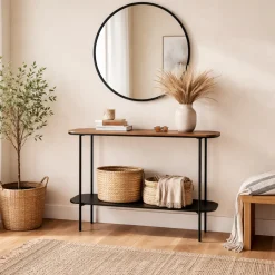 Étoile Mocha Veneer Console Table