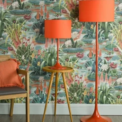 Toledo Burnt Orange Retro Floor Lamp