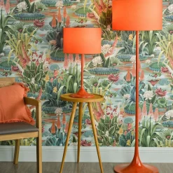 Toledo Burnt Orange Retro Floor Lamp
