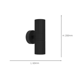 Tomelloso Outdoor IP44 Black Wall Light