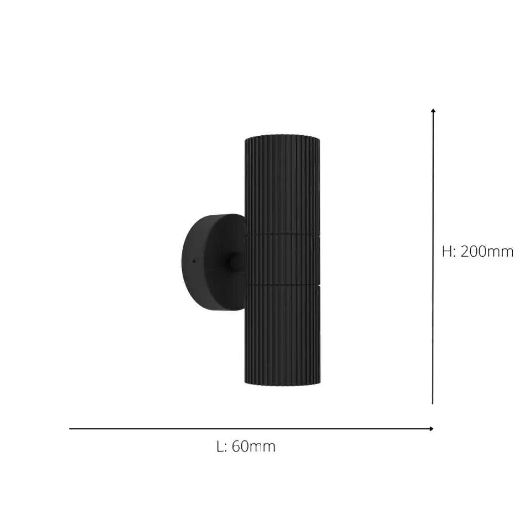 Tomelloso Outdoor IP44 Black Wall Light