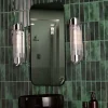 Tommaso Polished Nickel & Glass IP44 Wall Light