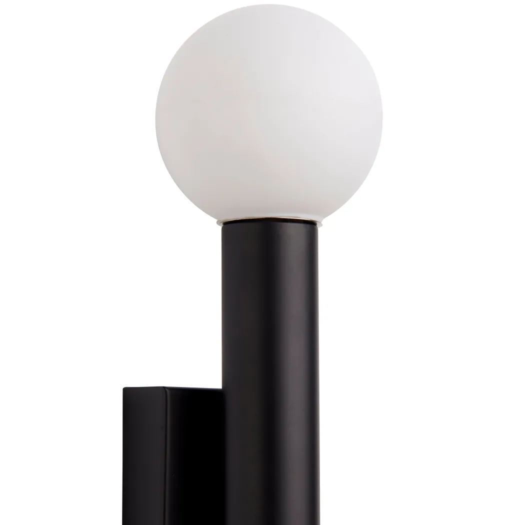 Toronto Matt Black IP44 2 Light Wall Light