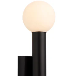 Toronto Matt Black IP44 2 Light Wall Light