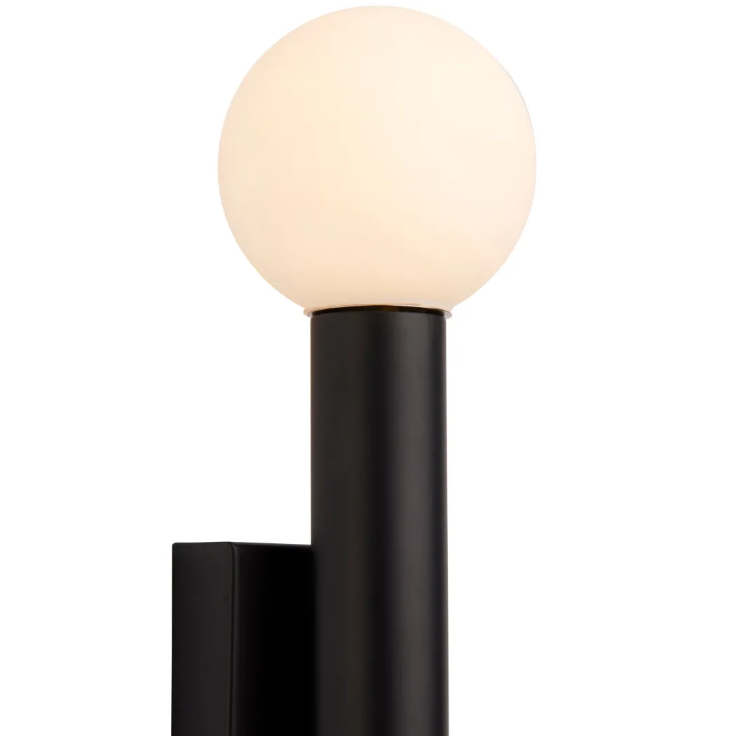 Toronto Matt Black IP44 2 Light Wall Light