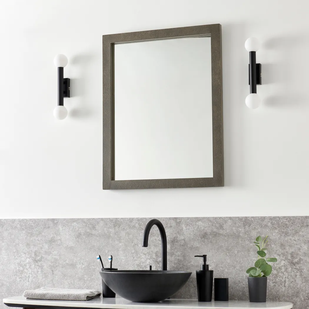 Toronto Matt Black IP44 2 Light Wall Light