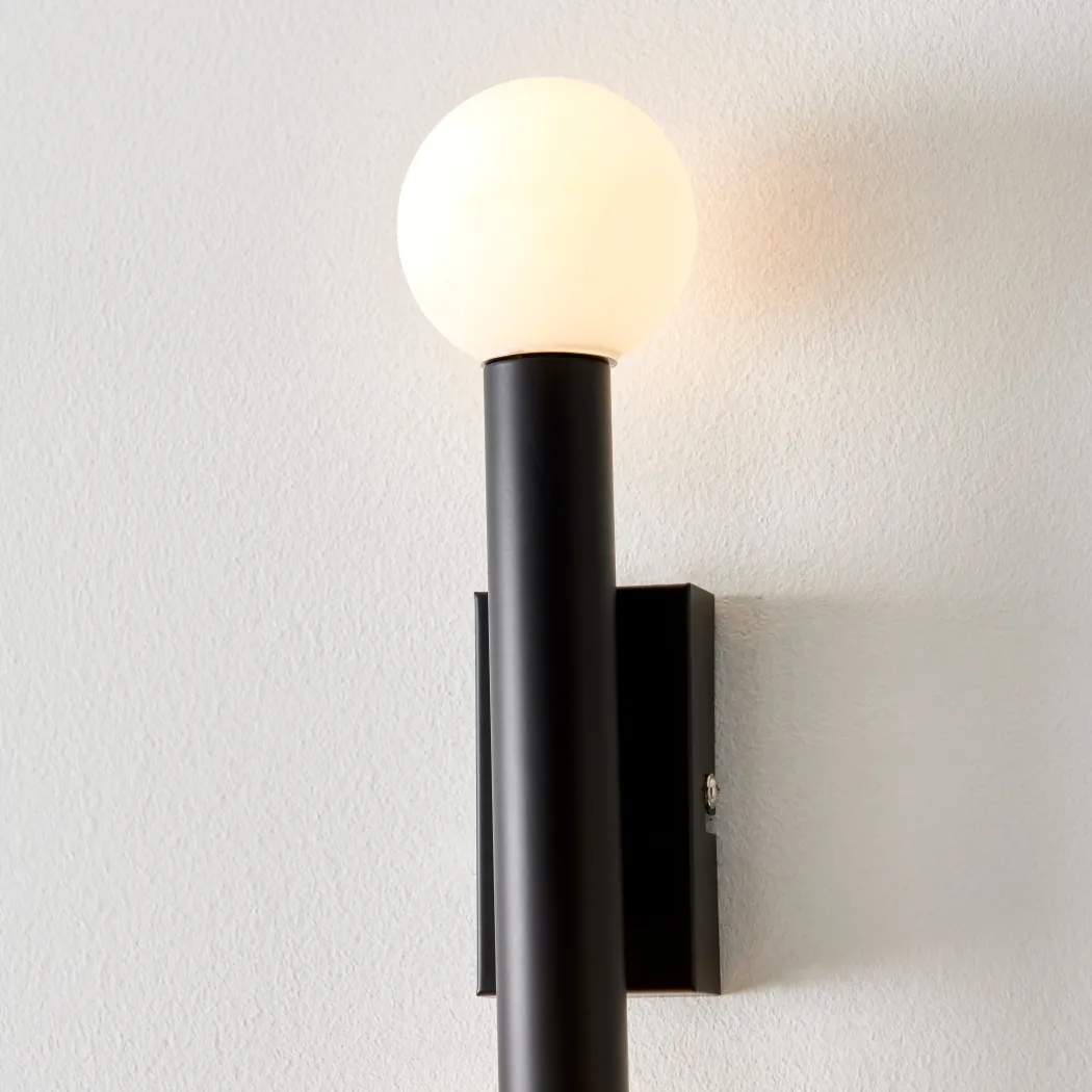 Toronto Matt Black IP44 2 Light Wall Light