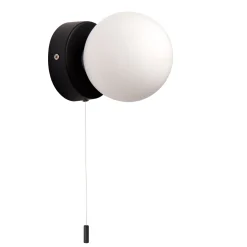 Toronto Matt Black IP44 Wall Light