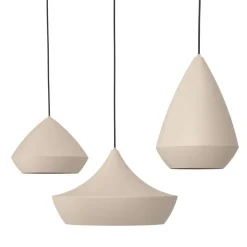 Torremolinos 3 Light Sand & Black Pendant Ceiling Light