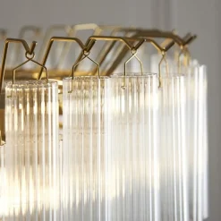 Toulouse 12 Light Brass & Glass Pendant Ceiling Light