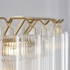 Toulouse 12 Light Gold & Glass Pendant Ceiling Light