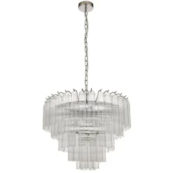 Toulouse 12-Light Silver and Glass Pendant Ceiling Light
