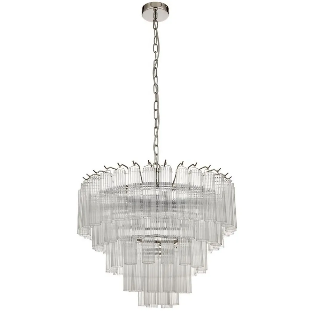 Toulouse 12-Light Silver and Glass Pendant Ceiling Light