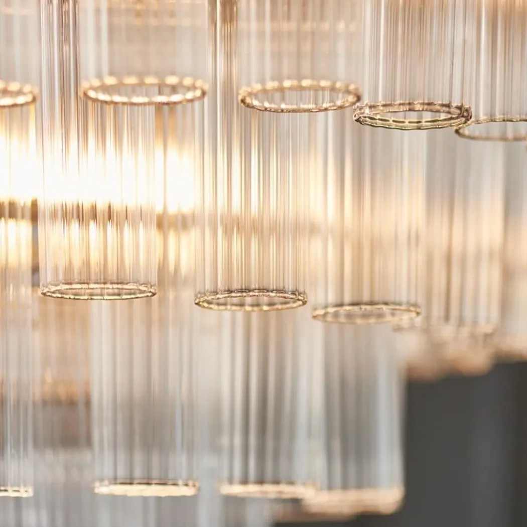 Toulouse 12-Light Silver and Glass Pendant Ceiling Light