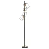 Tower 3 Light Black/Copper Floor Lamp