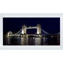 Tower Bridge Liquid Art with Mirrored Frame 67x117cm