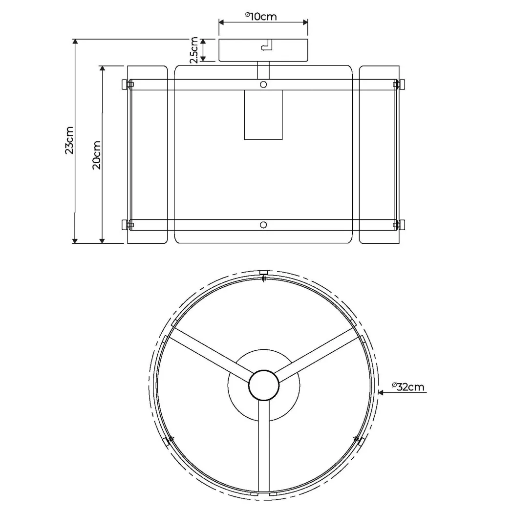 Traynor Clear And Satin Nickel Flush Ceiling Light