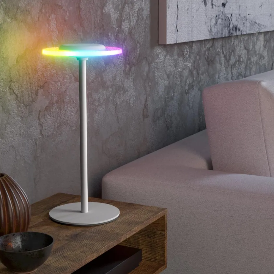 Trepella White LED Touch Table Lamp