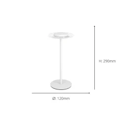Trepella White LED Touch Table Lamp