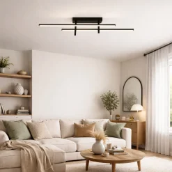 Trepiliano Black LED Semi-Flush Ceiling Light
