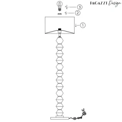 Trezza Walnut Floor Lamp