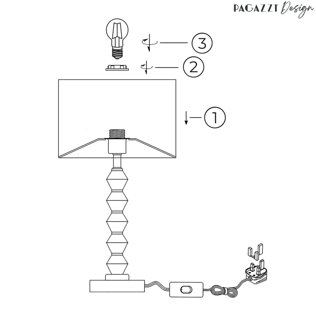 Trezza Walnut Table Lamp