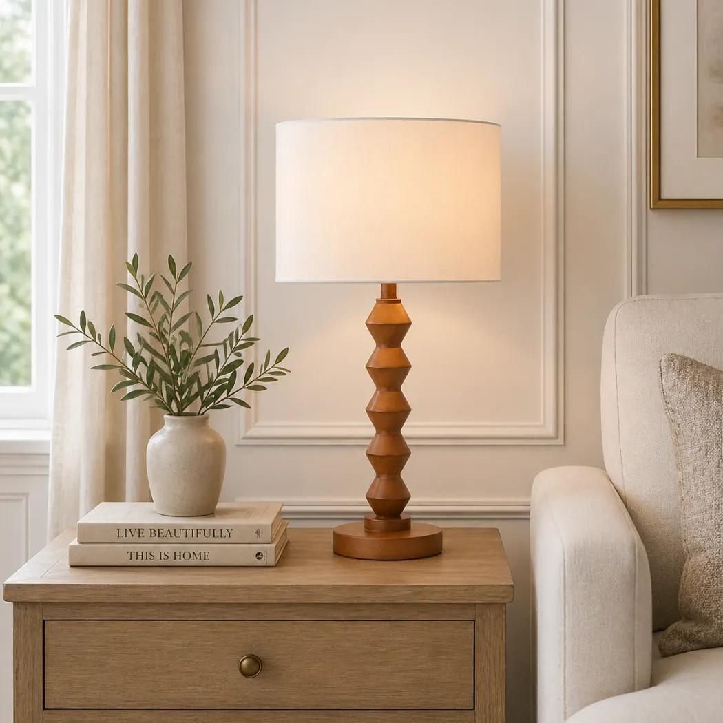 Trezza Walnut Table Lamp