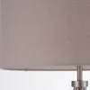 Tri Matte Nickel Tripod Floor Lamp with Grey Shade