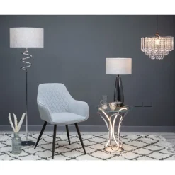 Tulisa Tall Smoked Glass Table Lamp