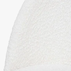Turi White Boucl√© Fabric and Black Metal Dining Chair