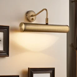 Turner 2 Light Antique Brass Picture Wall Light