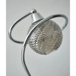 Twine Polished Chrome & Smoked Glass Table Lamp
