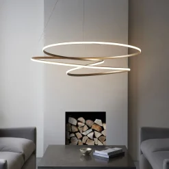 Twirl LED Gold Pendant Ceiling Light Large