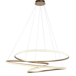 Twirl LED Gold Pendant Ceiling Light Large
