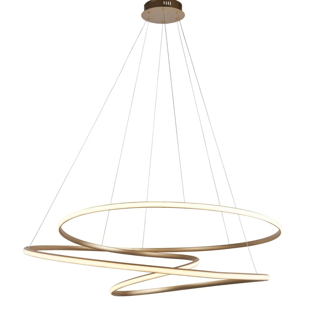 Twirl LED Gold Pendant Ceiling Light Large