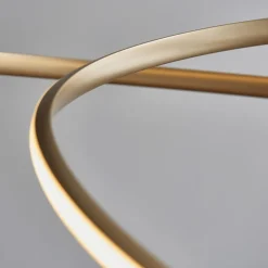 Twirl LED Gold Pendant Ceiling Light