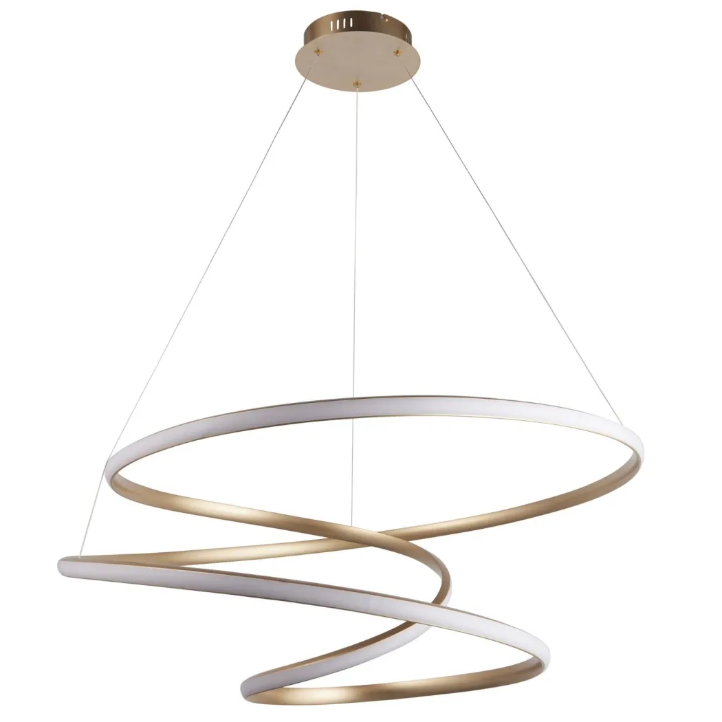 Twirl LED Gold Pendant Ceiling Light