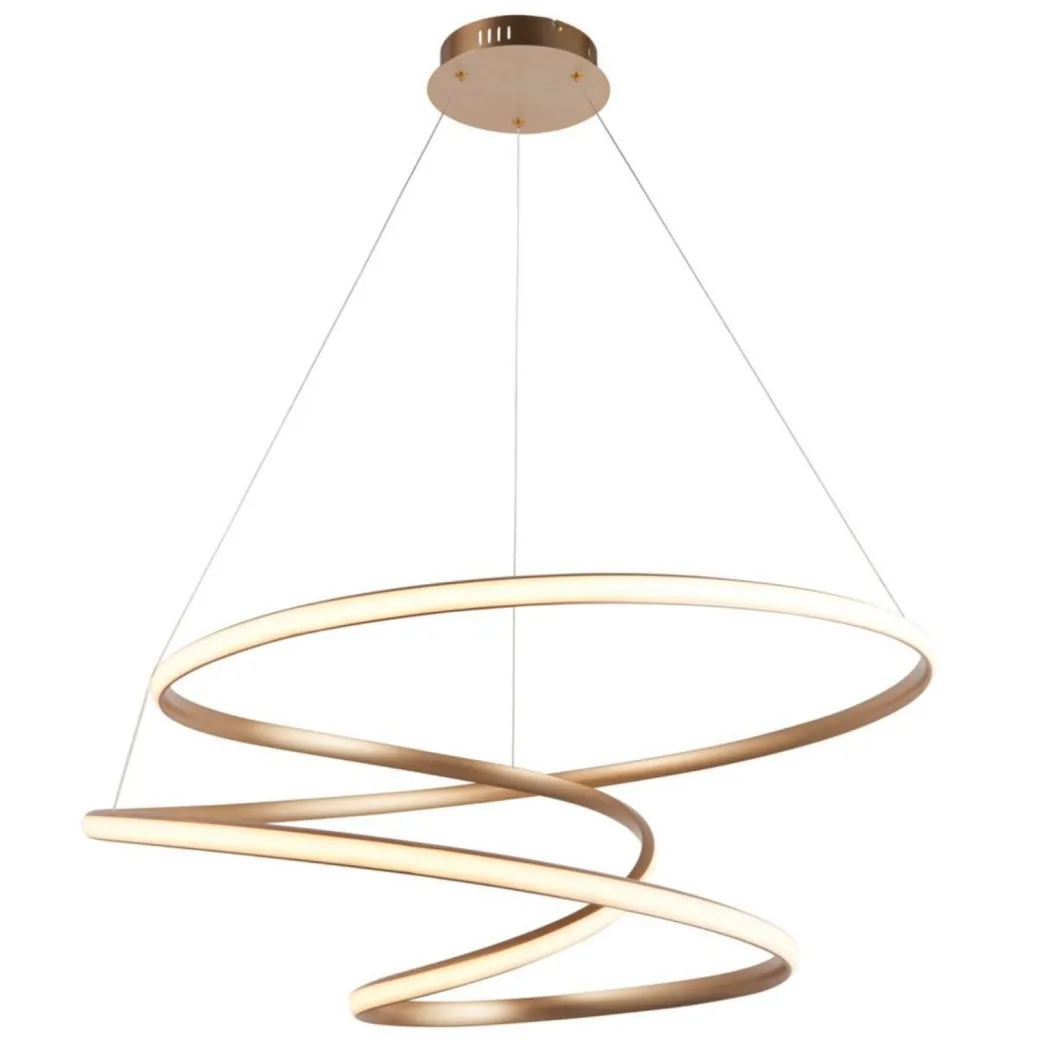 Twirl LED Gold Pendant Ceiling Light