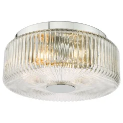 Twyman 3-Light Polished Chrome IP44 Flush Ceiling Light