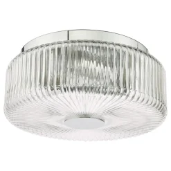 Twyman 3-Light Polished Chrome IP44 Flush Ceiling Light