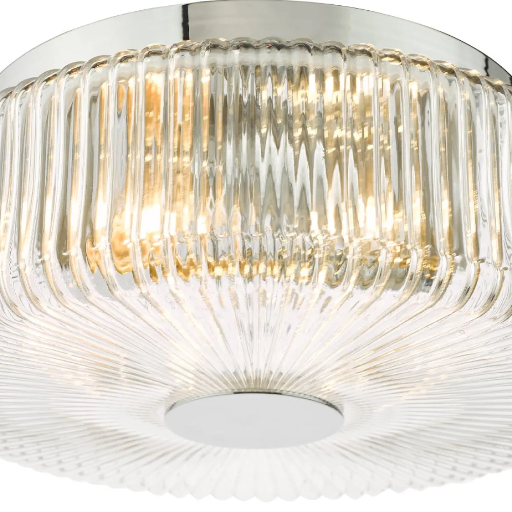 Twyman 3-Light Polished Chrome IP44 Flush Ceiling Light