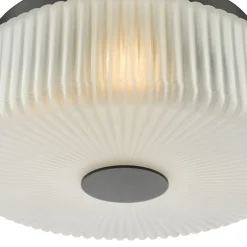 Twyman 3-Light Satin Black IP44 Flush Ceiling Light