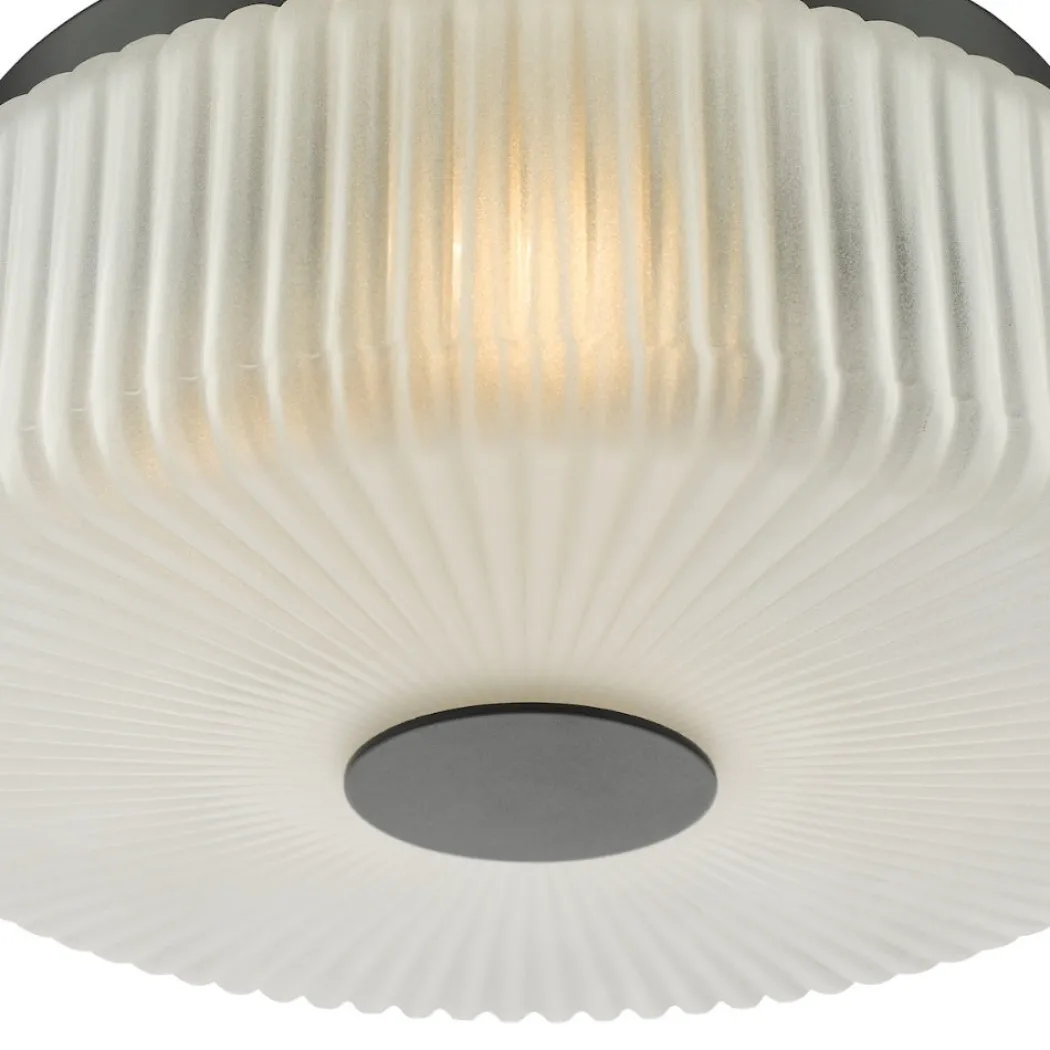 Twyman 3-Light Satin Black IP44 Flush Ceiling Light