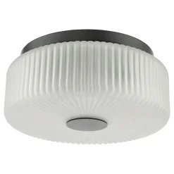 Twyman 3-Light Satin Black IP44 Flush Ceiling Light
