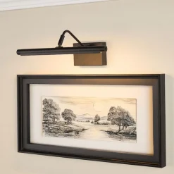 Tyrus Satin Black 35Cm LED Picture Light