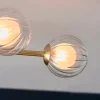 Udo 6 Light Satin Brass Semi Flush Ceiling Light